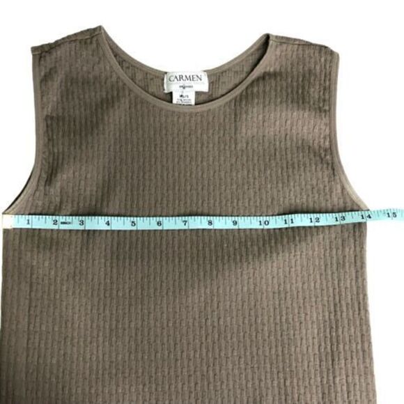 Carmen Marc Valvo Beige Sleeveless Bodycon Dress Size XS/S - Picture 6 of 7